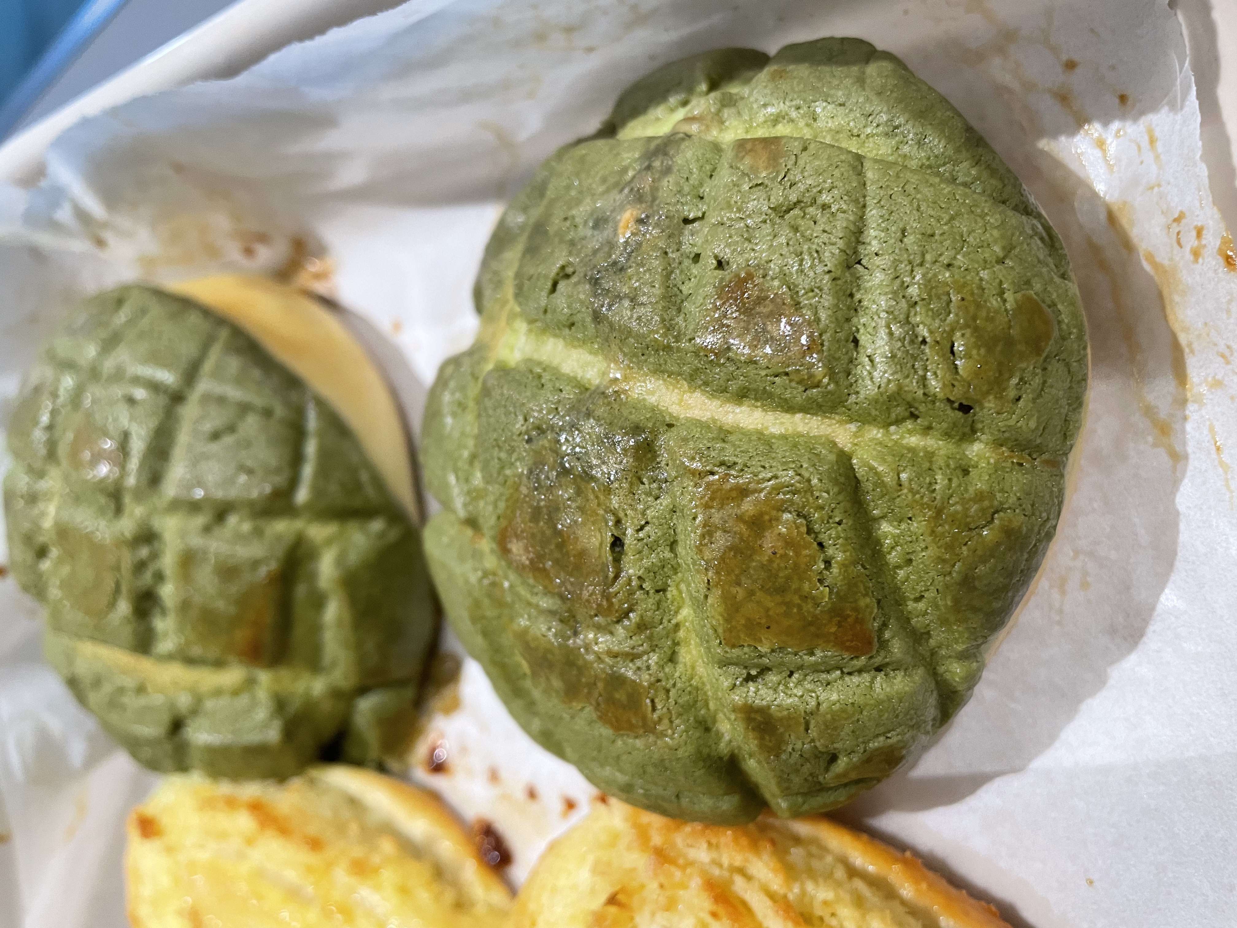 matcha melon pan